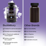 BUCKLEBURY primer plano de una cápsula mostrando su textura vegana