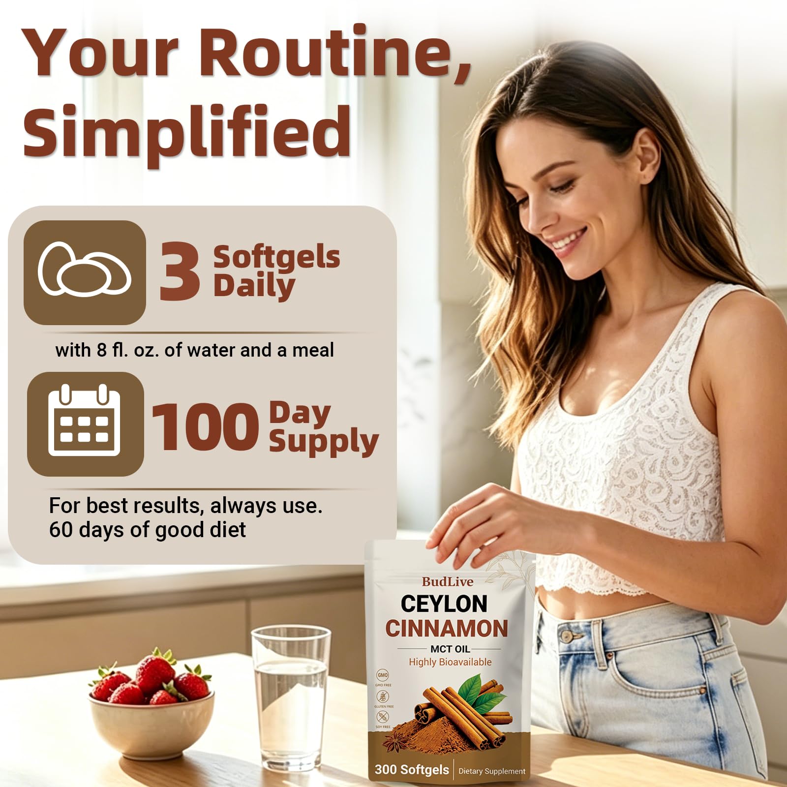 BudLive producto en mesa de desayuno para integrar en rutina saludable