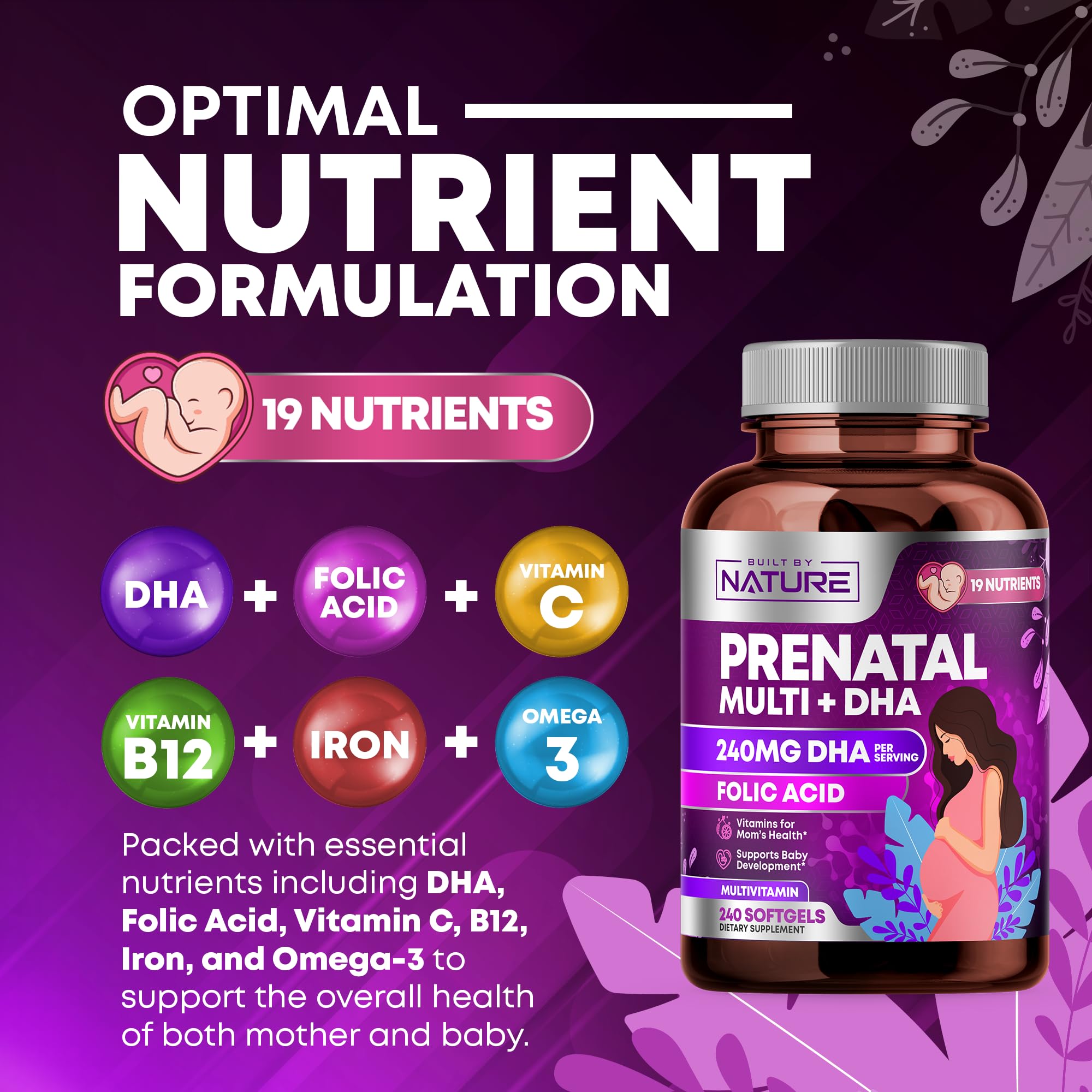 Built by Nature primer plano de una softgel mostrando textura y suavidad