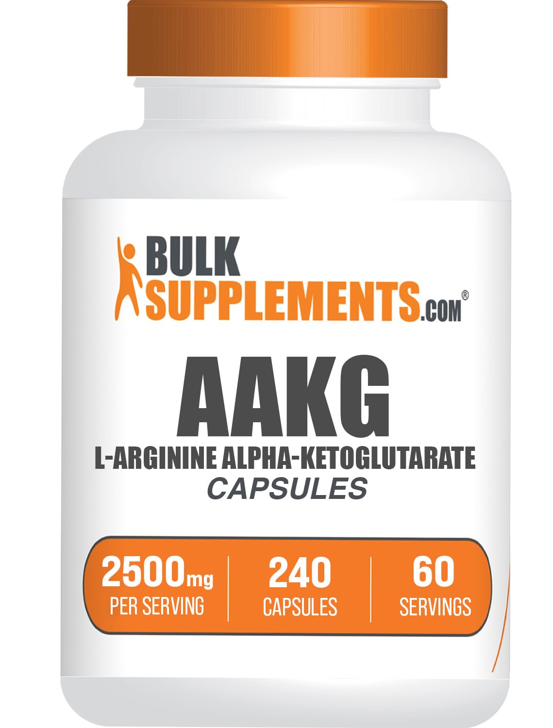 BulkSupplements frente del envase mostrando 240 cápsulas y dosis clara