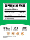 BulkSupplements cápsula blanda en primer plano que muestra tamaño y fácil ingestión