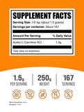 BulkSupplements polvo de ALCAR textura cercana, fácil disolución