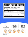 BulkSupplements textura de polvo fino de vitamina C, fácil disolución y mezcla