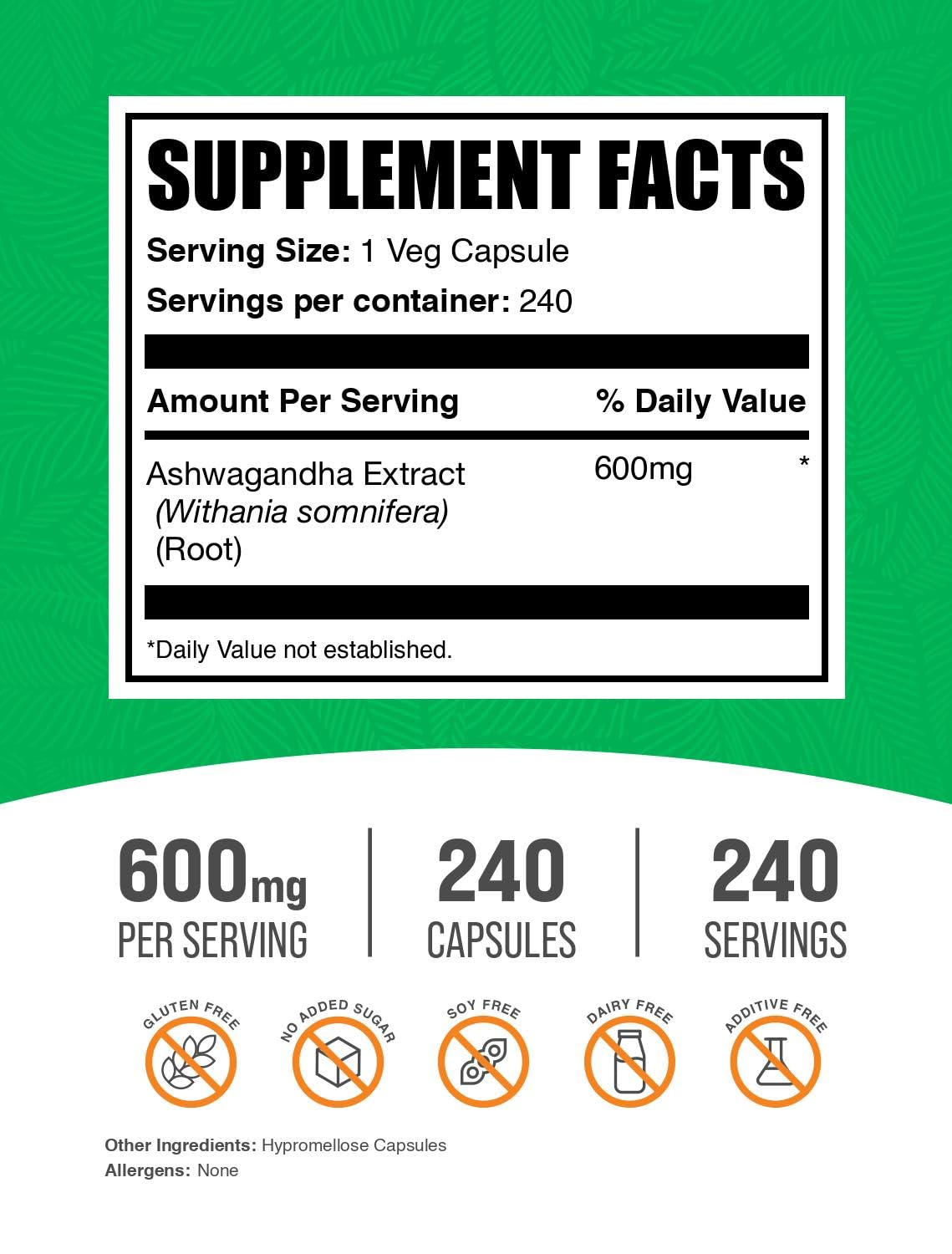BulkSupplements primer plano de cápsulas mostrando textura y color natural