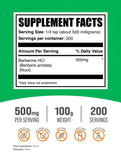 BulkSupplements textura del polvo de berberina en primer plano, fácil de mezclar