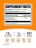 BulkSupplements primer plano de textura del polvo TMG, mezcla fácil y soluble