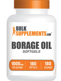 BulkSupplements frasco frontal mostrando 180 softgels y claridad de etiquetado