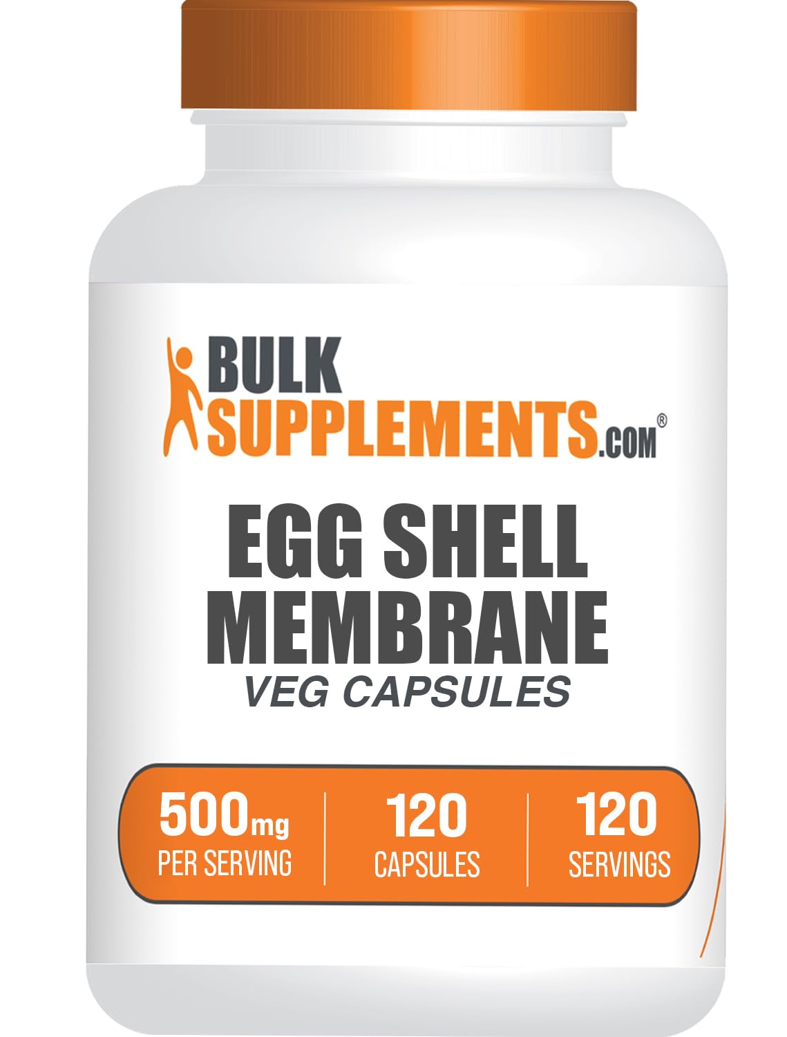BulkSupplements vista frontal del frasco y etiqueta clara, fácil identificación