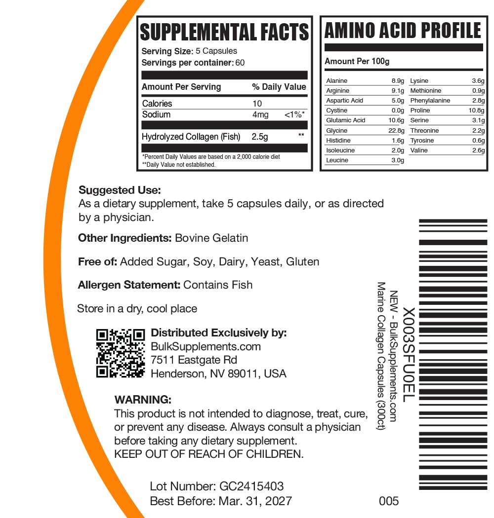 BulkSupplements caja abierta con cápsulas desplegadas para visualización del producto