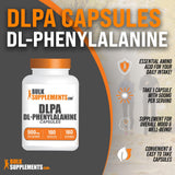 BulkSupplements cápsula DLPA en primer plano mostrando tamaño y textura