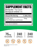 BulkSupplements primer plano de cápsula mostrando textura y acabado vegano