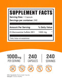 BulkSupplements cápsula en mano destacando la dosis de 1000 mg y portabilidad