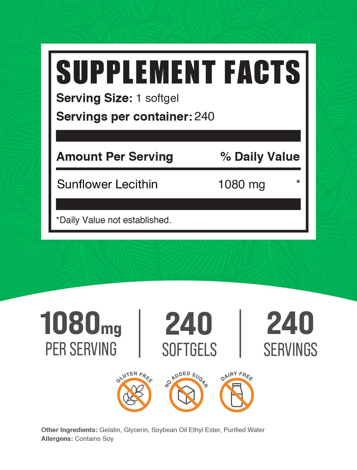 BulkSupplements close-up de una softgel mostrando textura y fácil deglución