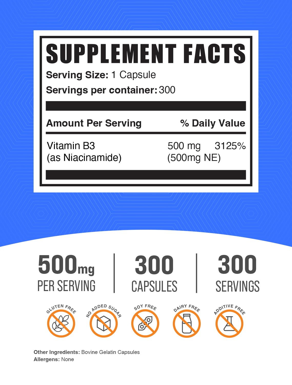 BulkSupplements cápsula detalle de textura fácil de tragar y dosificación