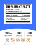 BulkSupplements cápsula detalle de textura fácil de tragar y dosificación