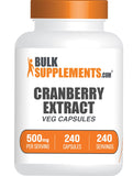 BulkSupplements frasco frontal de cápsulas de arándano, presentación clara