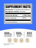 BulkSupplements textura del polvo de choline bitartrate mostrando finura y fácil disolución