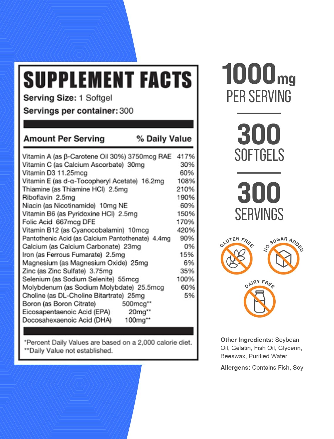 BulkSupplements softgel en primer plano destacando textura y fácil de tragar