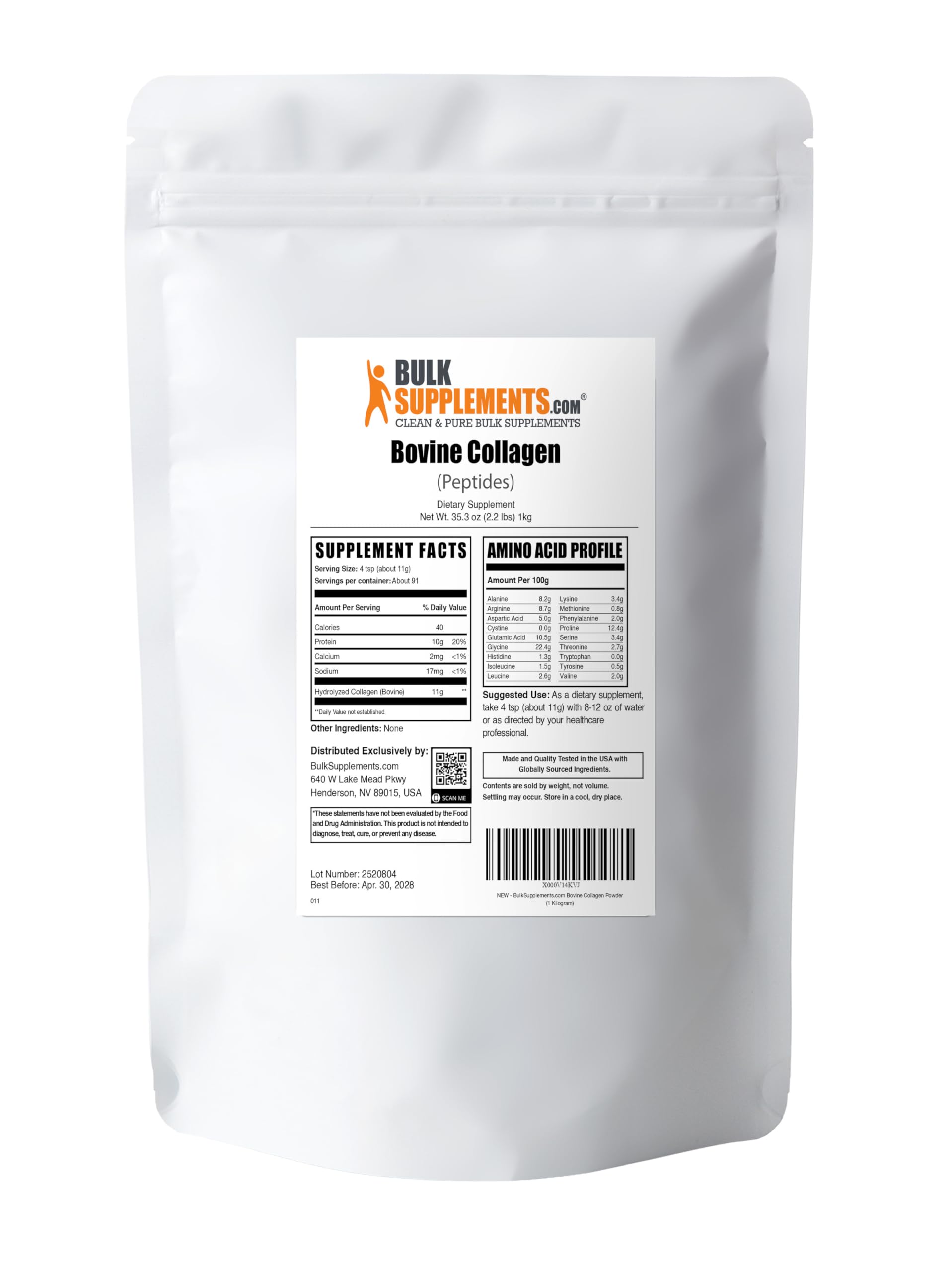 BulkSupplements planta de producción cGMP, garantía de control de calidad