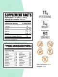 BulkSupplements textura del polvo de colágeno vista de cerca para fácil mezcla