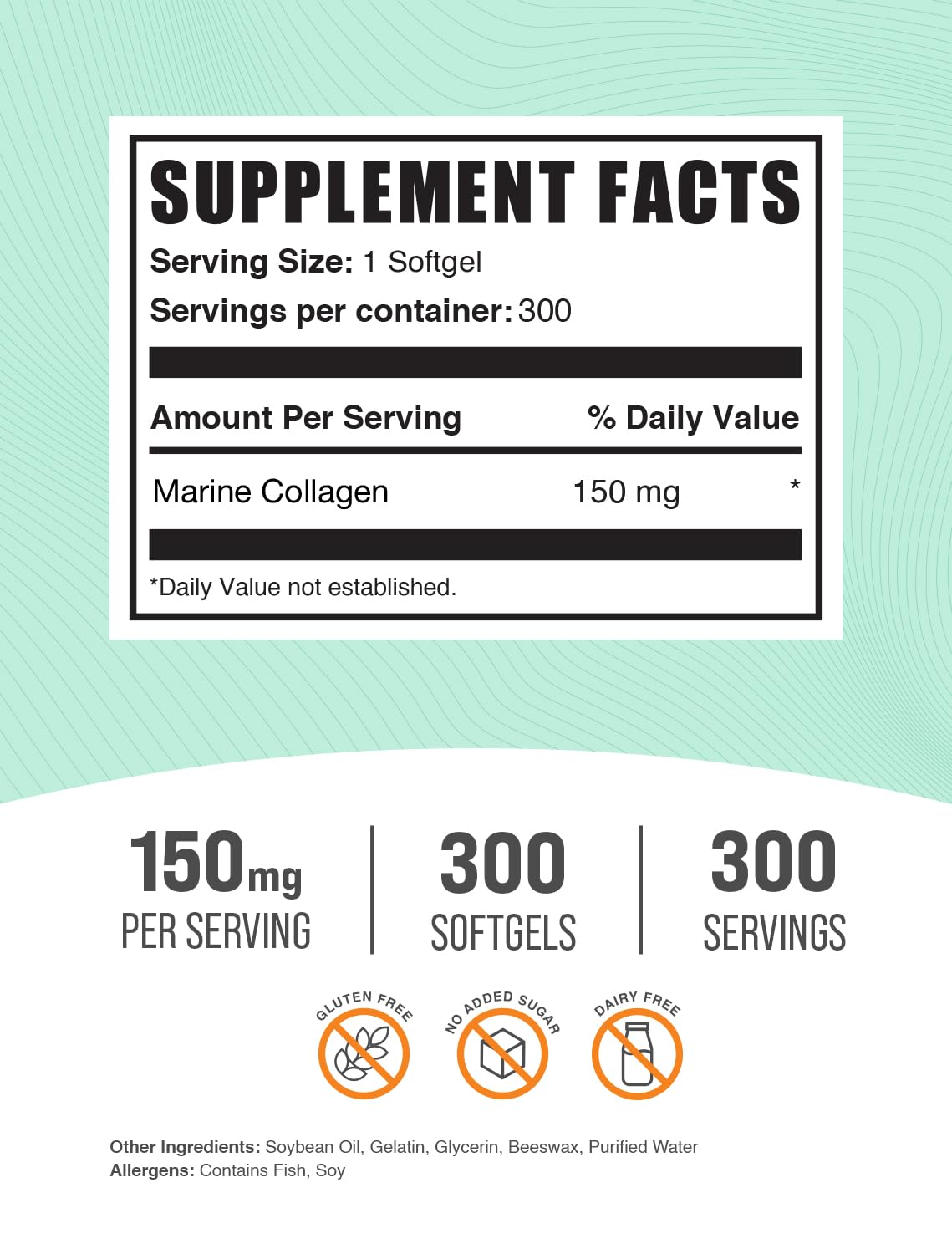 BulkSupplements primer plano de una softgel translucida destacando comodidad al tragar