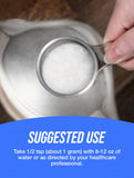 BulkSupplements comparación de tamaño 500 g, visualiza cantidad y ahorro