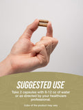 BulkSupplements cápsula al lado de una moneda para comparar tamaño