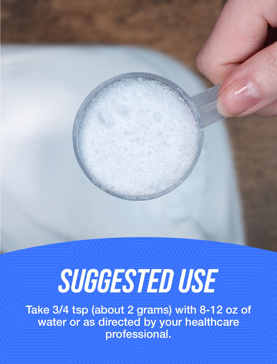 BulkSupplements cuchara medidora con 2 g para dosificación precisa