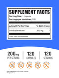 BulkSupplements cápsula individual de DIM 200 mg enfocada en facilidad de ingestión