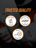 BulkSupplements detalle de la etiqueta con información de pureza y pruebas de calidad