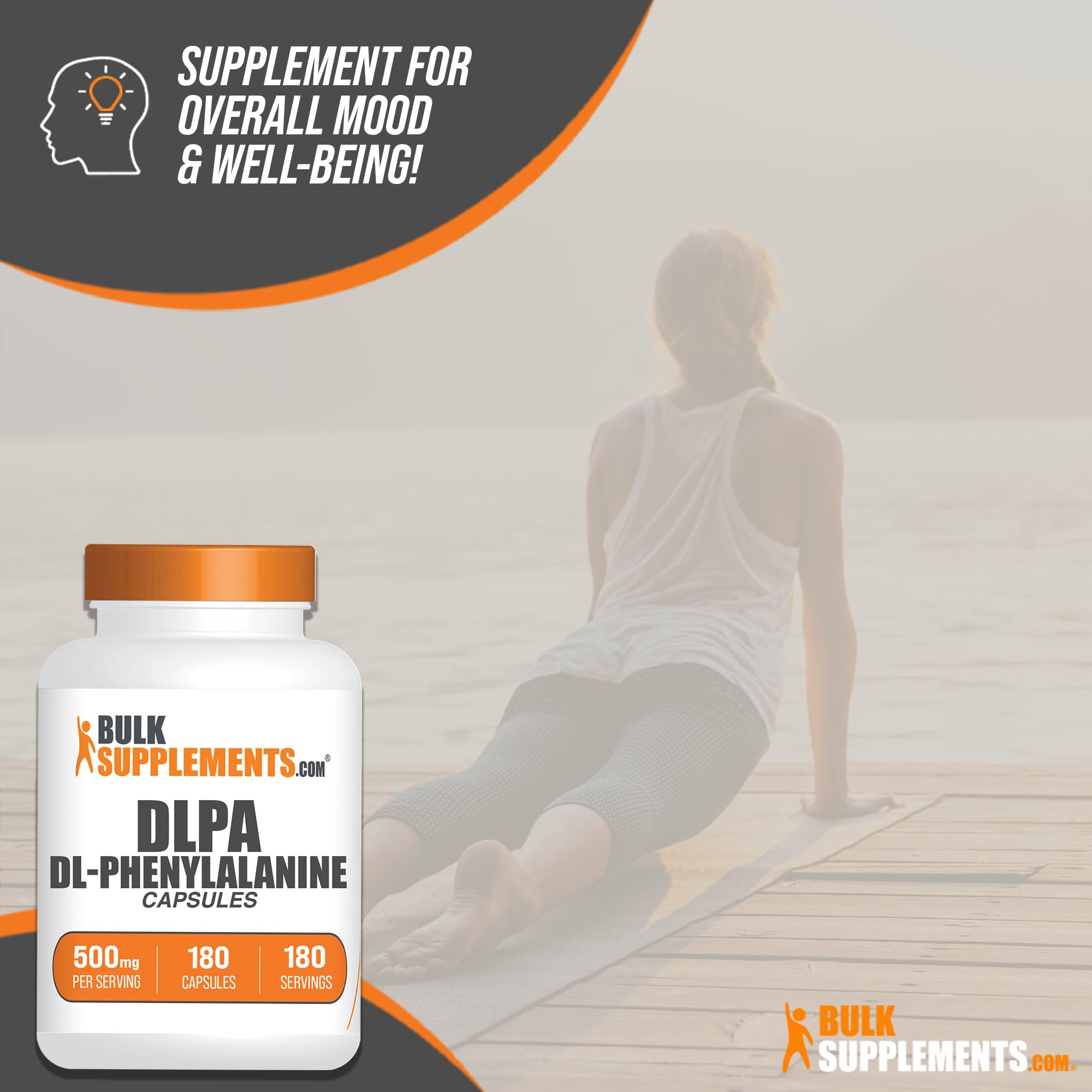 BulkSupplements detalle de etiqueta DL-Phenylalanine con información de ingredientes