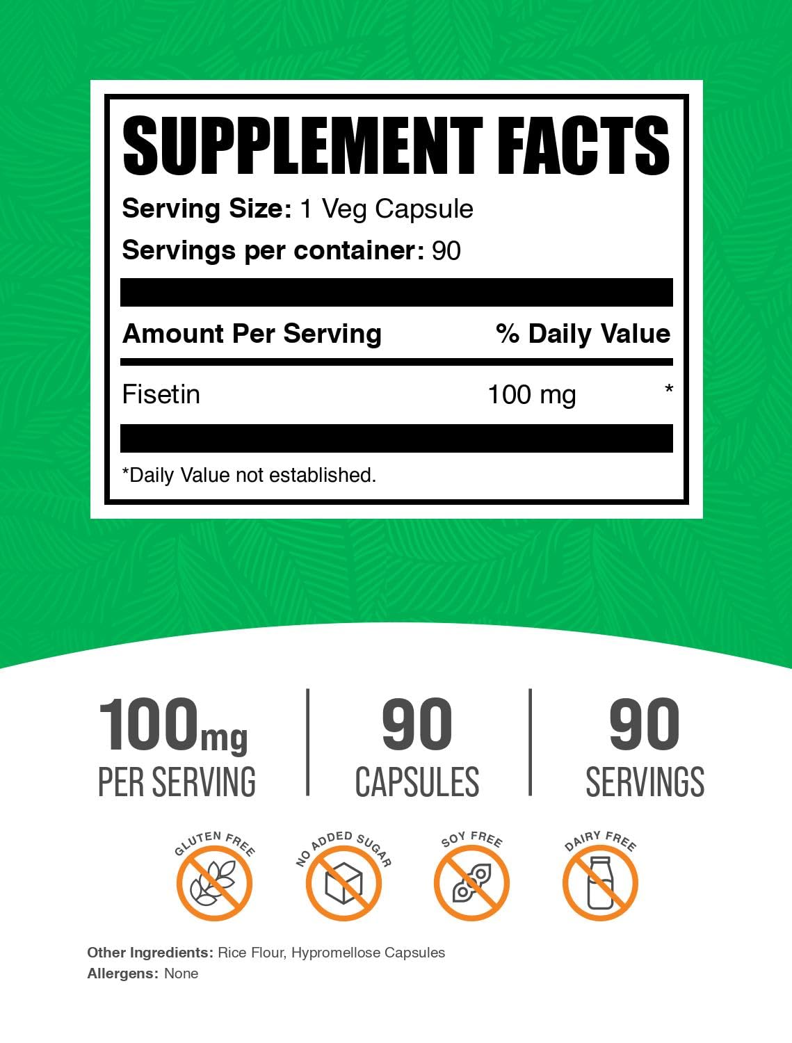 BulkSupplements primer plano de una cápsula vegana resaltando pureza y formato cómodo