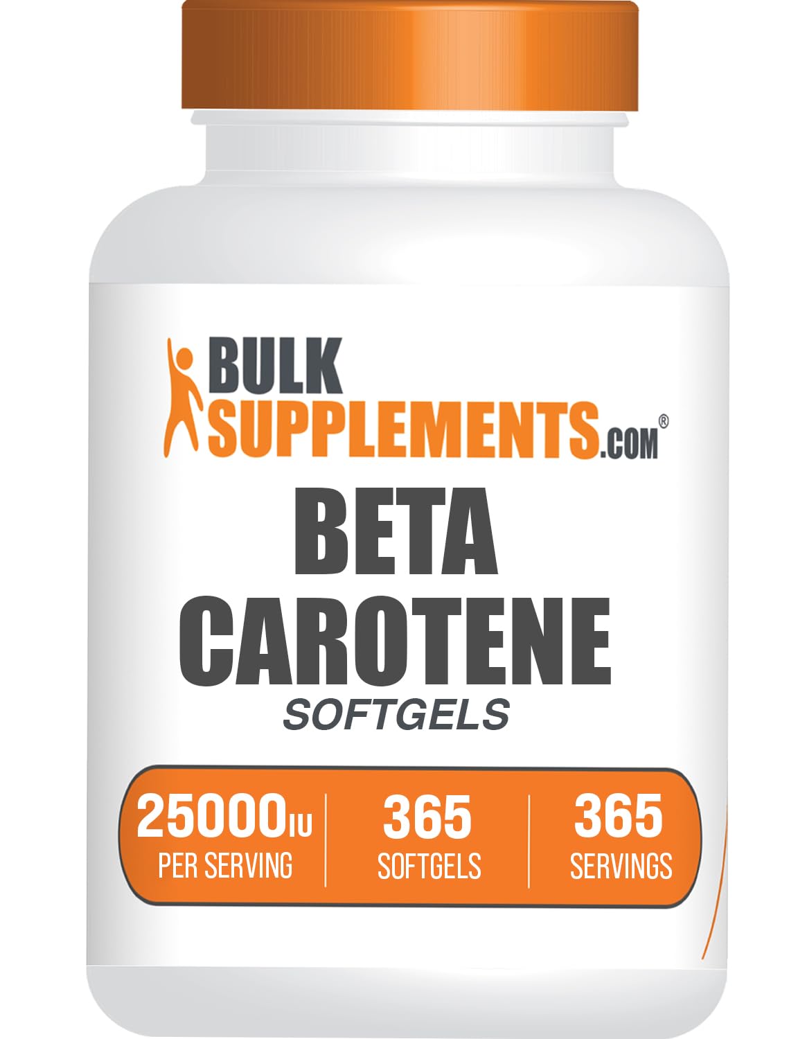 BulkSupplements frasco frontal que muestra 365 cápsulas, claridad de presentación