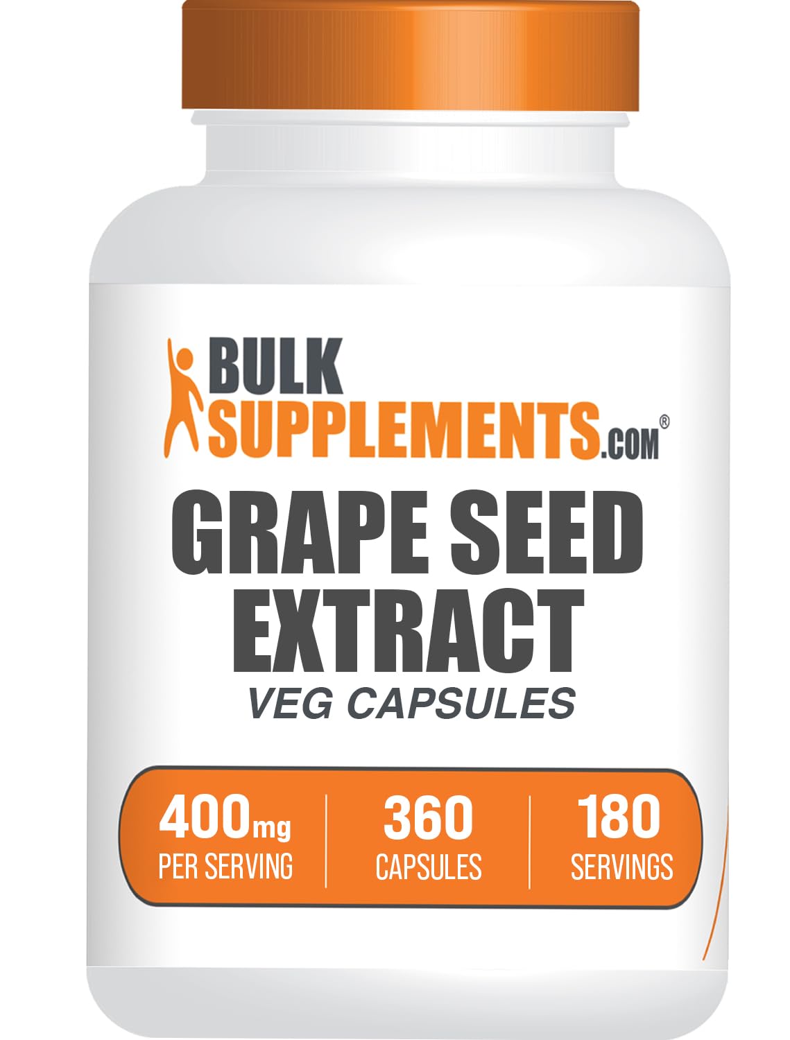 BulkSupplements frasco frontal con etiquetado claro y confianza de calidad