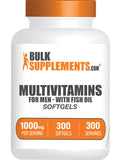 BulkSupplements frasco frontal del multivitamínico para hombres mostrando cantidad y formato