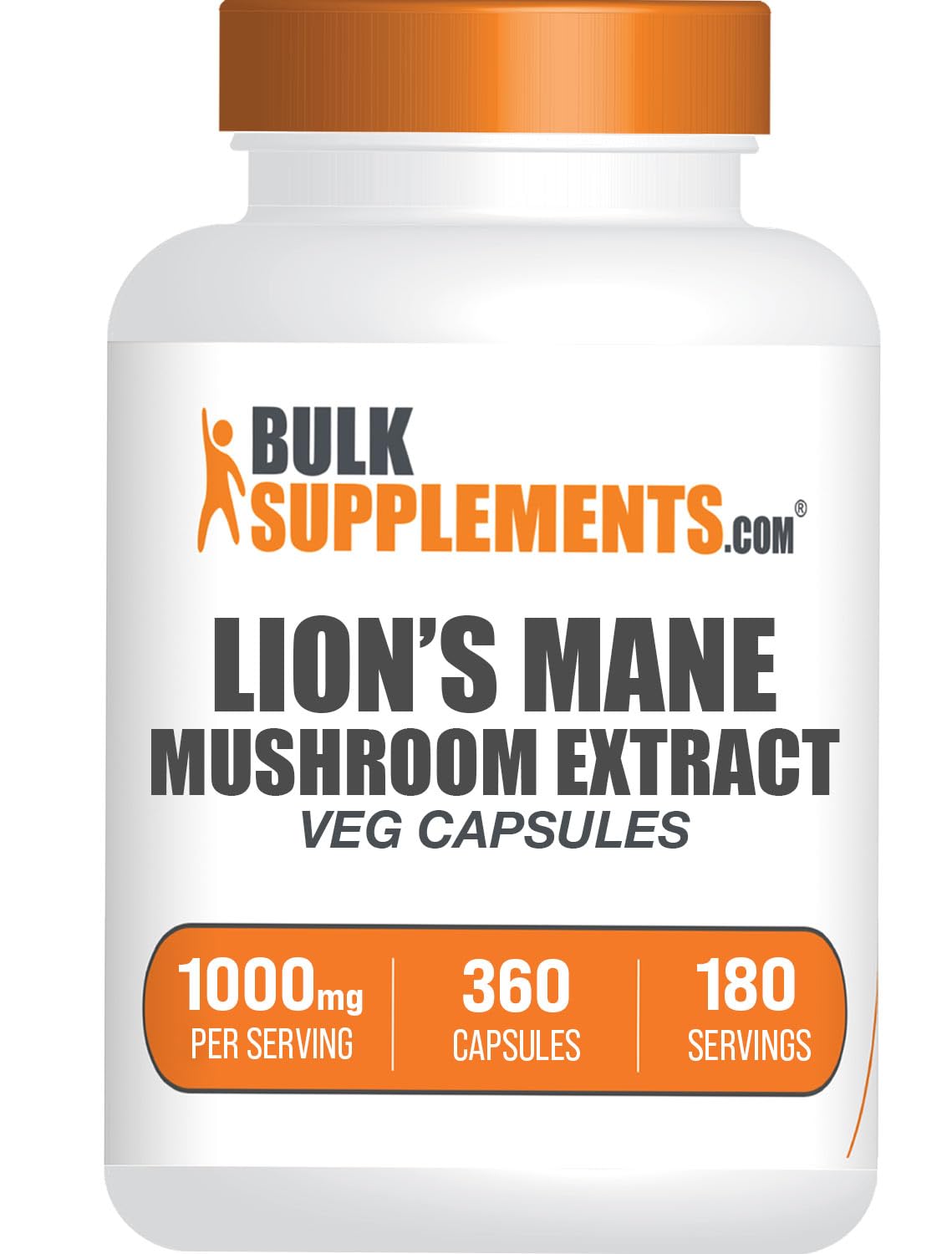 BulkSupplements frasco frontal mostrando etiqueta y cantidad 360 cápsulas
