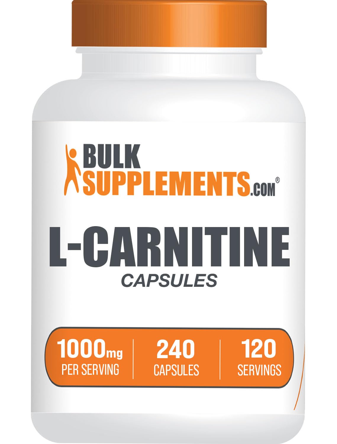 BulkSupplements frasco frontal mostrando 240 cápsulas y conveniencia