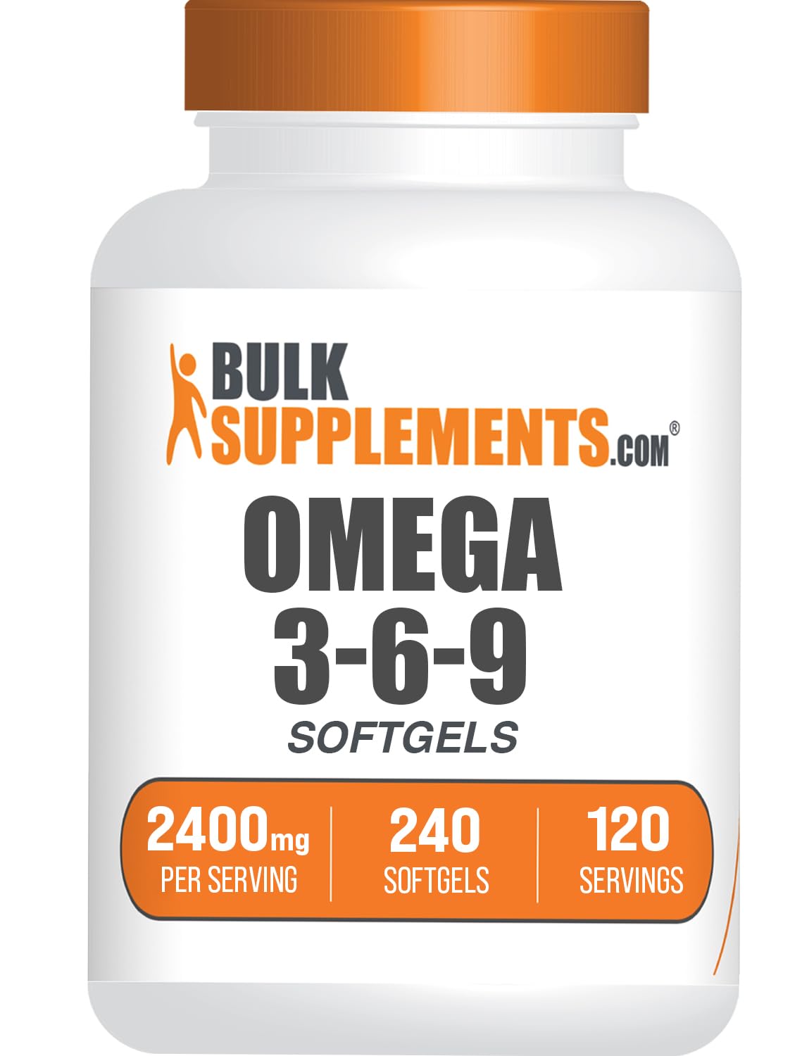 BulkSupplements frente del empaque mostrando el frasco y cantidad 240