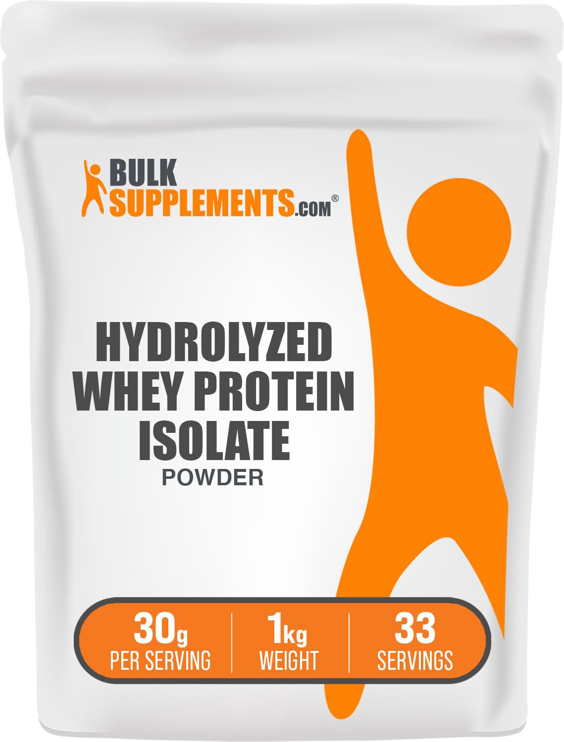 BulkSupplements envase frontal que muestra proteína aislada, aporta confianza en calidad