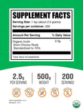 BulkSupplements detalle de la textura en polvo, mezcla homogénea
