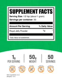 BulkSupplements jalea real textura en polvo, fácil de mezclar y dosificar