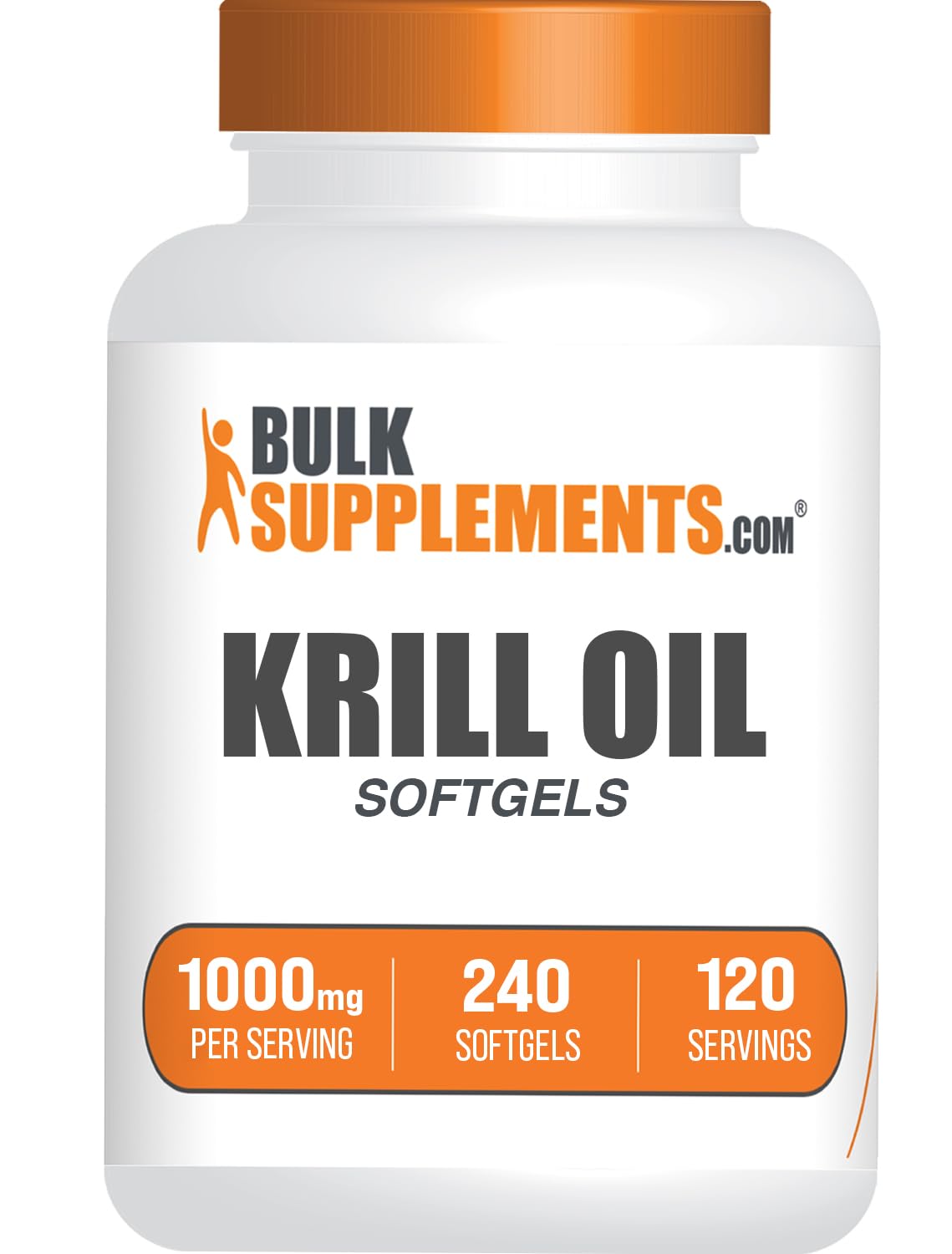 BulkSupplements botella frontal mostrando 240 cápsulas para suministro prolongado
