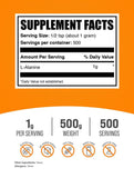 BulkSupplements polvo de L-Alanina textura fina fácil de mezclar