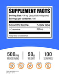 BulkSupplements polvo de L-Carnosine detalle de textura para fácil mezcla