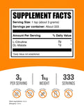 BulkSupplements textura de polvo L-Citrulline Malate destacando pureza y fácil mezcla