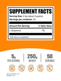 BulkSupplements polvo de L-glutamina textura fina fácil de disolver