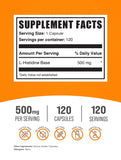 BulkSupplements primer plano de cápsula de L-Histidine resaltando facilidad de ingestión