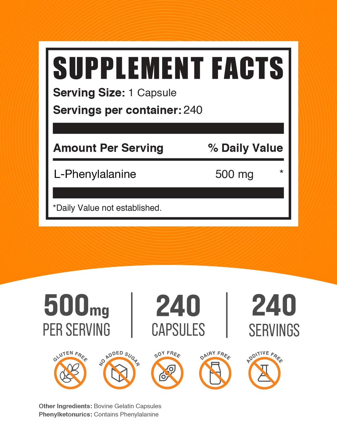 BulkSupplements detalle de una cápsula para apreciar tamaño y acabado suave