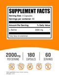 BulkSupplements cápsulas de L-Serine detalle de textura y tamaño fácil de tragar