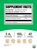BulkSupplements textura en cuchara del polvo de lecitina de girasol fácil de disolver